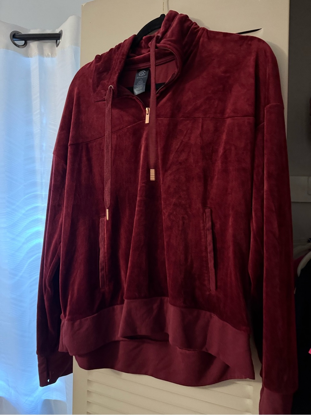 Champion Maroon Velour Hoodie